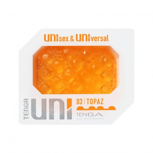 Оранжевый мастурбатор-стимулятор Tenga Uni Topaz - Tenga - в Новомосковске купить с доставкой