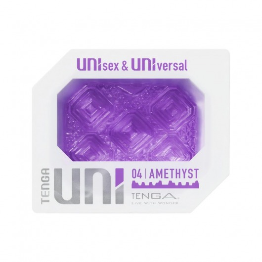 Фиолетовый мастурбатор-стимулятор Tenga Uni Amethyst - Tenga - в Новомосковске купить с доставкой