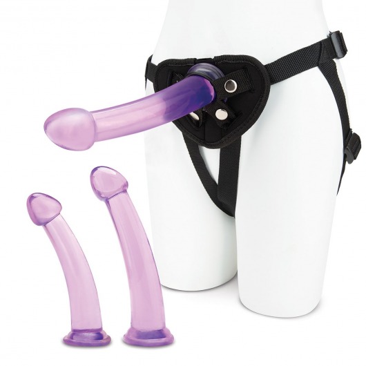 Тренировочный набор с тремя насадками Pegging Training Set - Lux Fetish - купить с доставкой в Новомосковске