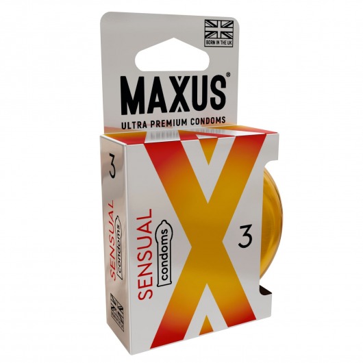 Презервативы анатомической формы Maxus Sensual - 3 шт. - Maxus - купить с доставкой в Новомосковске
