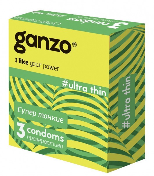 Ультратонкие презервативы Ganzo Ultra thin - 3 шт. - Ganzo - купить с доставкой в Новомосковске