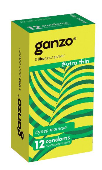 Ультратонкие презервативы Ganzo Ultra thin - 12 шт. - Ganzo - купить с доставкой в Новомосковске
