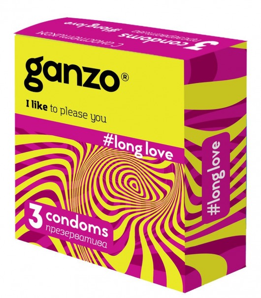 Презервативы с анестетиком для продления удовольствия Ganzo Long Love - 3 шт. - Ganzo - купить с доставкой в Новомосковске