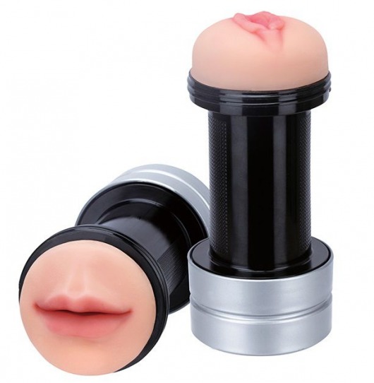 Двусторонний мастурбатор REALSTUFF 2 IN 1 HUMMER MOUTH   VAGINA - ротик и вагина - Dream Toys - в Новомосковске купить с доставкой