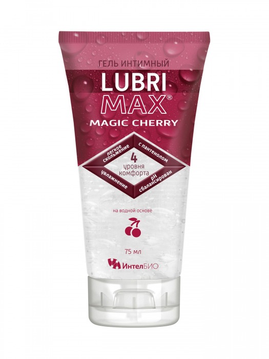 Интимный гель-смазка на водной основе Lubrimax Magic Cherry - 75 мл. - ИнтелБИО - купить с доставкой в Новомосковске