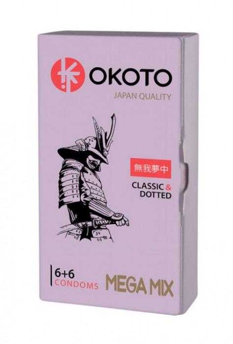 Презервативы OKOTO Mega Mix - 12 шт. - Sitabella - купить с доставкой в Новомосковске
