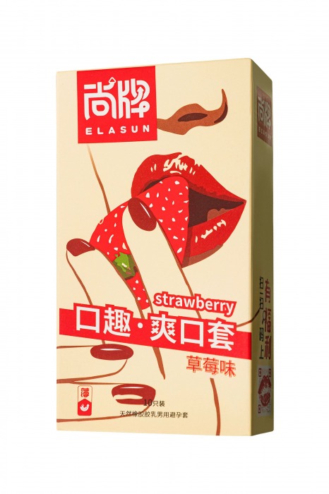 Презервативы Elasun Strawberry с аромато клубники - 10 шт. - Elasun - купить с доставкой в Новомосковске