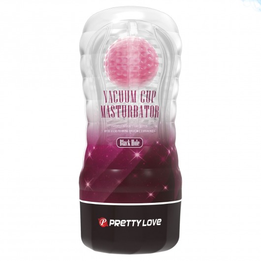 Прозрачный текстурированный мастурбатор Vacuum Cup Masturbator Black Hole - Baile - в Новомосковске купить с доставкой