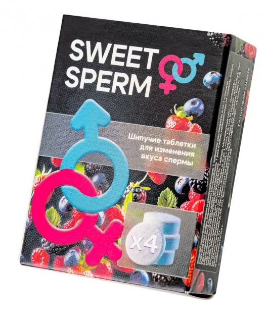 Шипучие таблетки для мужчин Sweet Sperm для изменения вкуса спермы (4 шт. по 0,5 гр.) - Капиталпродукт - купить с доставкой в Новомосковске