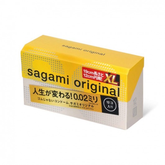 Презервативы увеличенного размера Sagami Original 0.02 XL-size - 12 шт. - Sagami - купить с доставкой в Новомосковске