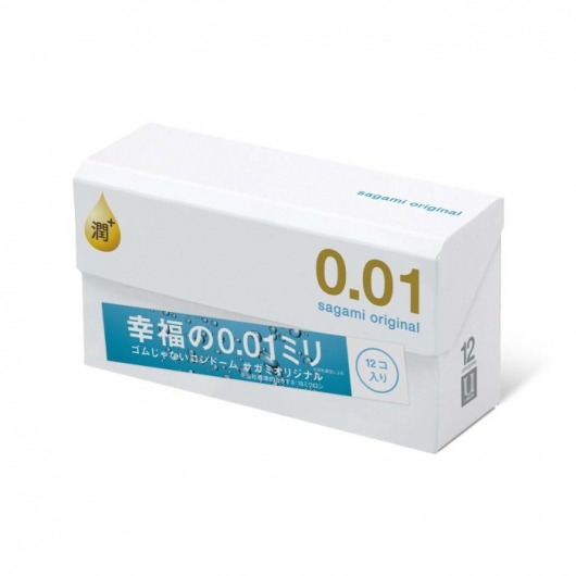 Увлажнённые презервативы Sagami Original 0.01 Extra Lub - 12 шт. - Sagami - купить с доставкой в Новомосковске