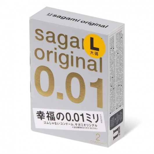 Презервативы Sagami Original 0.01 L-size увеличенного размера - 2 шт. - Sagami - купить с доставкой в Новомосковске