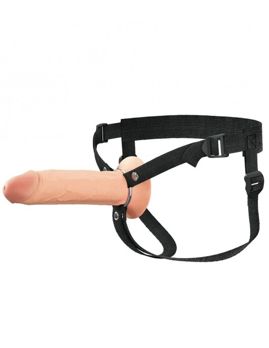 Полый страпон на ремнях 8’’ Hollow Silicone Strap-on - Pipedream - купить с доставкой в Новомосковске