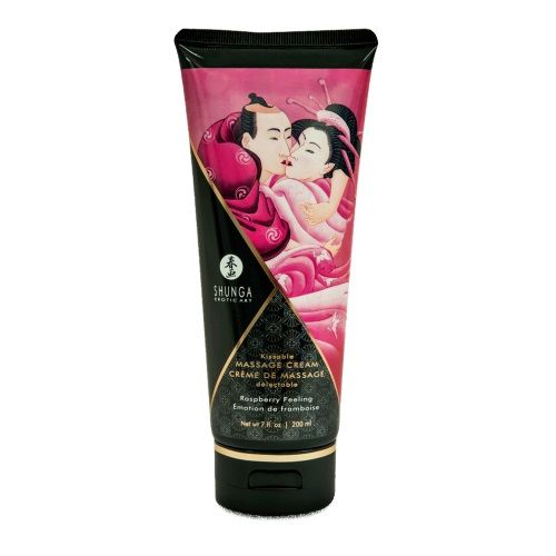 Массажный крем для тела с ароматом малины Raspberry feeling - 200 мл. - Shunga - купить с доставкой в Новомосковске