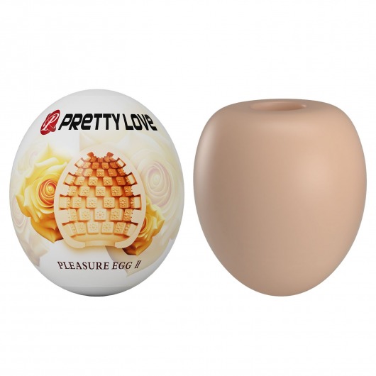 Бежевый мастурбатор-яйцо Pleasure Egg II - Baile - в Новомосковске купить с доставкой