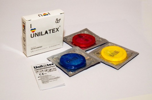Разноцветные ароматизированные презервативы Unilatex Multifruits - 3 шт. - Unilatex - купить с доставкой в Новомосковске