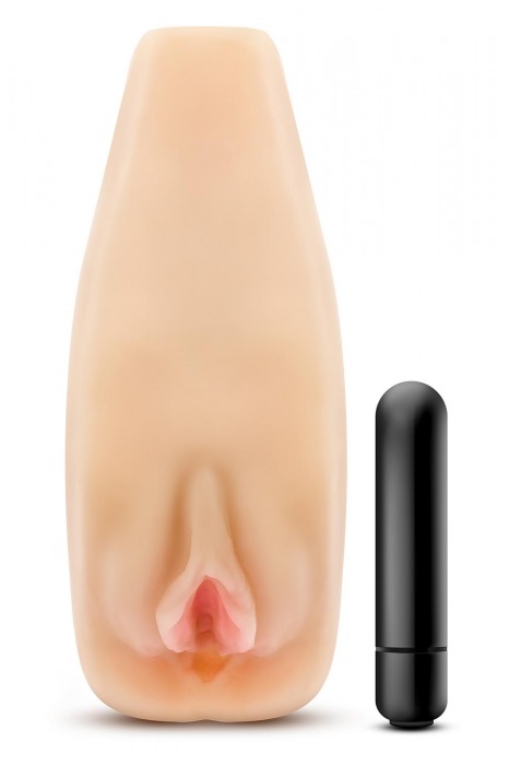 Мастурбатор-вагина с вибрацией Soft   Wet Natasha Realistic Beige Masturbator - Blush Novelties - в Новомосковске купить с доставкой