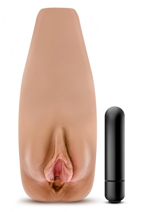 Маструбатор-вагина с вибрацией Soft   Wet Renata Realistic Tan Masturbator - Blush Novelties - в Новомосковске купить с доставкой