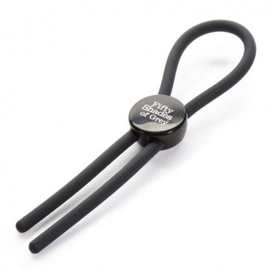 Тёмно-серое эрекционное кольцо с зажимом Again and Again Adjustable Cock Ring - Fifty Shades of Grey - в Новомосковске купить с доставкой