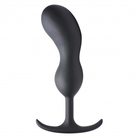 Черный массажер простаты с утяжелителями Premium Silicone Weighted Prostate Plug XL - 20,8 см. - XR Brands - в Новомосковске купить с доставкой