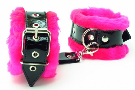 Оковы на ноги с розовым мехом BDSM Light - БДСМ Арсенал - купить с доставкой в Новомосковске
