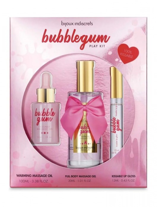 Набор средств для массажа и ласк Bubblegum Play Kit - Bijoux Indiscrets - купить с доставкой в Новомосковске