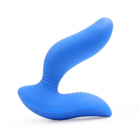 Синий вибромассажер простаты 3,5’’ Curve P-spot Massager - 12 см. - Erokay - в Новомосковске купить с доставкой