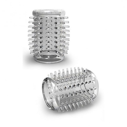 Прозрачная насадка с шипами STAY HARD COCK SLEEVE 01 CLEAR - Blush Novelties - в Новомосковске купить с доставкой