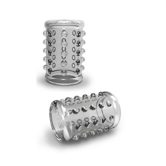 Прозрачная насадка на пенис с шишечками STAY HARD COCK SLEEVE 02 CLEAR - Blush Novelties - в Новомосковске купить с доставкой