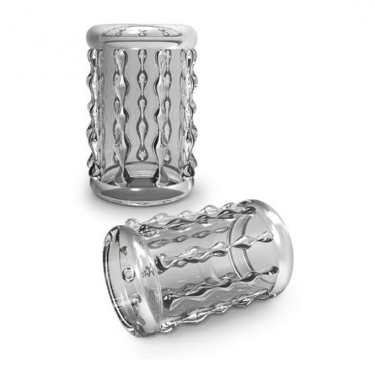 Прозрачная насадка с бороздками STAY HARD COCK SLEEVE 04 CLEAR - Blush Novelties - в Новомосковске купить с доставкой