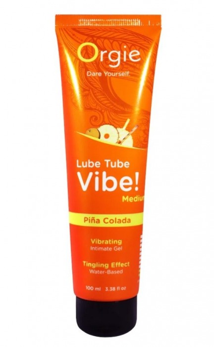 Гель с эффектом вибрации Lube Tube Vibe Medium Pina Colada - 100 мл. - ORGIE - купить с доставкой в Новомосковске