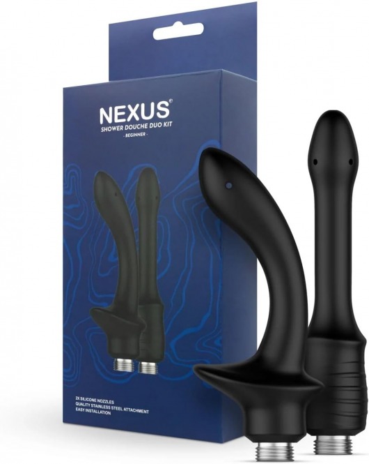Набор из 2 насадок для анального душа Shower Douche Duo Kit Beginner - Nexus Range - купить с доставкой в Новомосковске