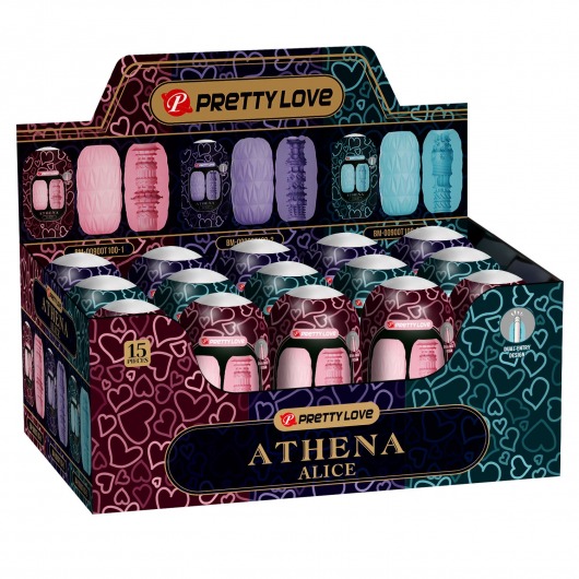 Набор из 15 мастурбаторов Athena Alice - Baile - в Новомосковске купить с доставкой