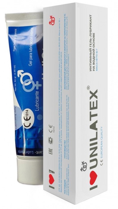 Лубрикант на водной основе Unilatex Gel - 80 мл. - Unilatex - купить с доставкой в Новомосковске