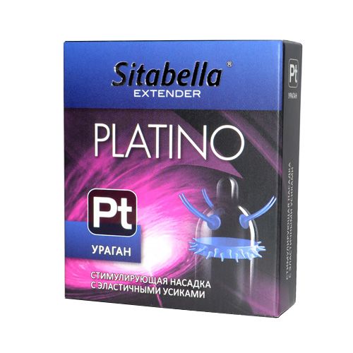 Стимулирующая насадка с усиками и шипиками Platino  Ураган - Sitabella - купить с доставкой в Новомосковске