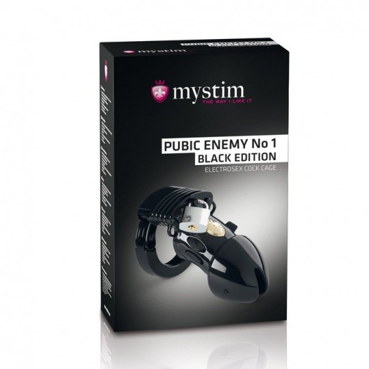 Пояс верности с электростимуляцией Mystim Pubic Enemy No1 Black Edition - MyStim - купить с доставкой в Новомосковске