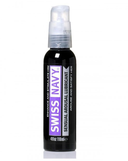 Возбуждающий гель-лубрикант на водной основе Sensual Arousal Lubricant  - 118 мл. - Swiss navy - купить с доставкой в Новомосковске