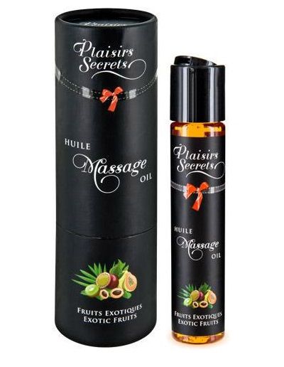 Массажное масло с ароматом экзотических фруктов Huile de Massage Gourmande Fruits Exotiques - 59 мл. - Plaisir Secret - купить с доставкой в Новомосковске