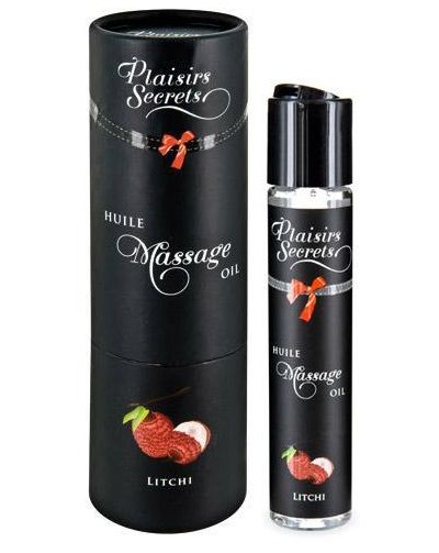 Массажное масло с ароматом личи Huile de Massage Gourmande Litchi - 59 мл. - Plaisir Secret - купить с доставкой в Новомосковске