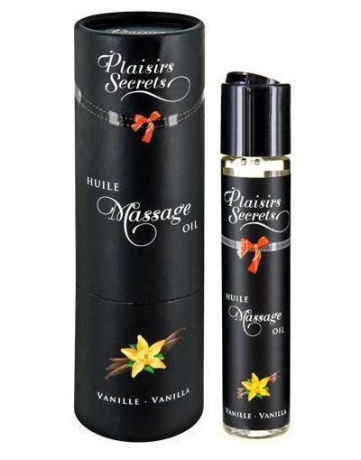 Массажное масло с ароматом ванили Huile de Massage Gourmande Vanille - 59 мл. - Plaisir Secret - купить с доставкой в Новомосковске
