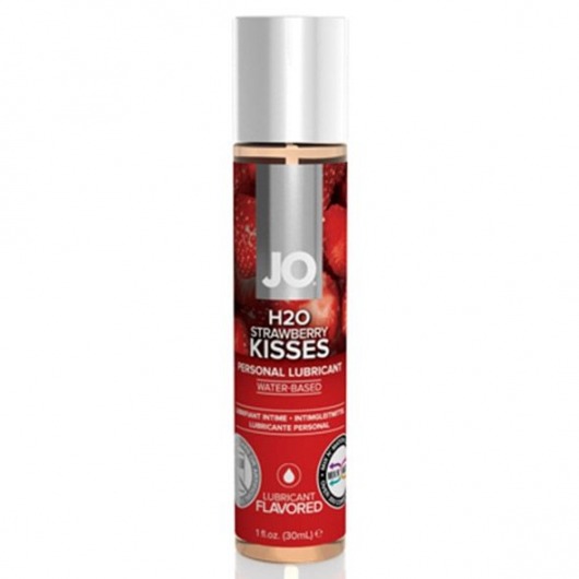 Смазка с ароматом клубники JO Flavored Strawberry Kiss - 30 мл. - System JO - купить с доставкой в Новомосковске