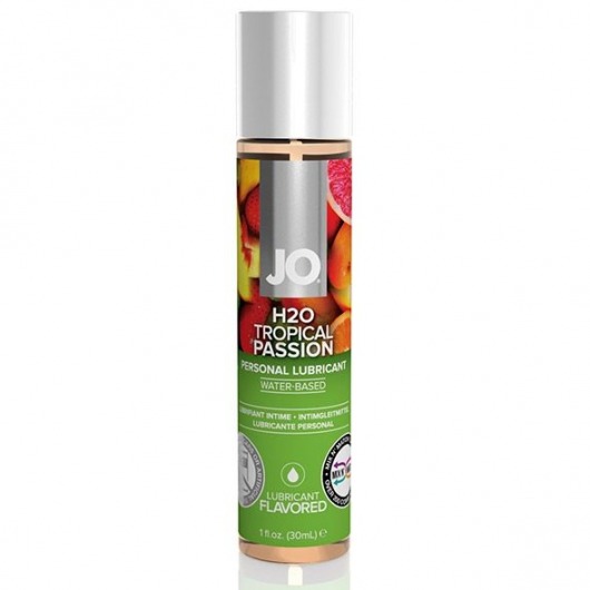 Смазка с ароматом тропических фруктов JO Flavored Tropical Passion - 30 мл. - System JO - купить с доставкой в Новомосковске