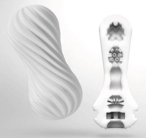 Мастурбатор FLEX Silky White с мягким рельефом - Tenga - в Новомосковске купить с доставкой