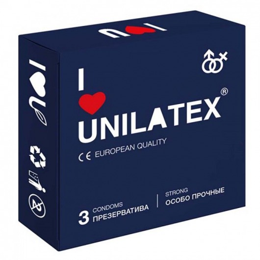 Ультрапрочные презервативы Unilatex Extra Strong - 3 шт. - Unilatex - купить с доставкой в Новомосковске