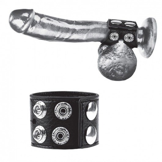 Ремень на член и мошонку 1.5  Cock Ring With Ball Strap - BlueLine - купить с доставкой в Новомосковске