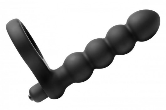 Насадка для двойного проникновения Double Fun Cock Ring with Double Penetration Vibe - XR Brands - в Новомосковске купить с доставкой