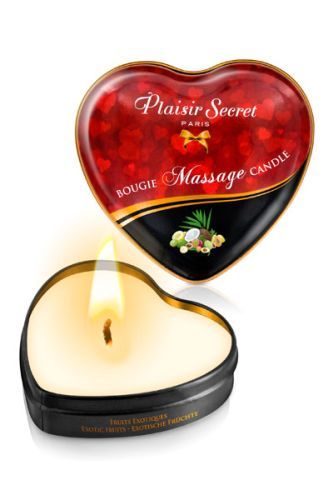 Массажная свеча с ароматом экзотических фруктов Bougie Massage Candle - 35 мл. - Plaisir Secret - купить с доставкой в Новомосковске