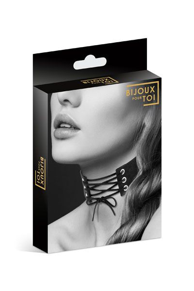 Оригинальный ошейник-чокер со шнуровкой - Bijoux Pour Toi - купить с доставкой в Новомосковске