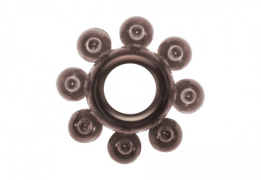 Чёрное эрекционное кольцо Rings Bubbles - Lola Games - в Новомосковске купить с доставкой