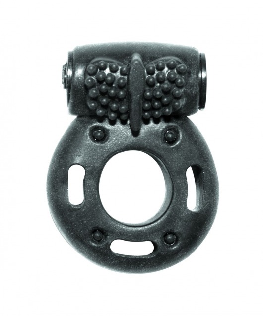 Черное эрекционное кольцо с вибрацией Rings Axle-pin - Lola Games - в Новомосковске купить с доставкой
